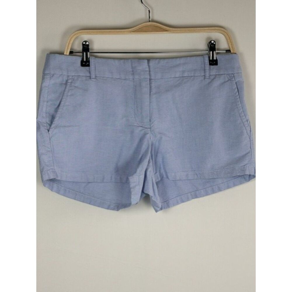 J.Crew Light Blue Chino Shorts Size 8 Cotton Preppy Coastal Classic